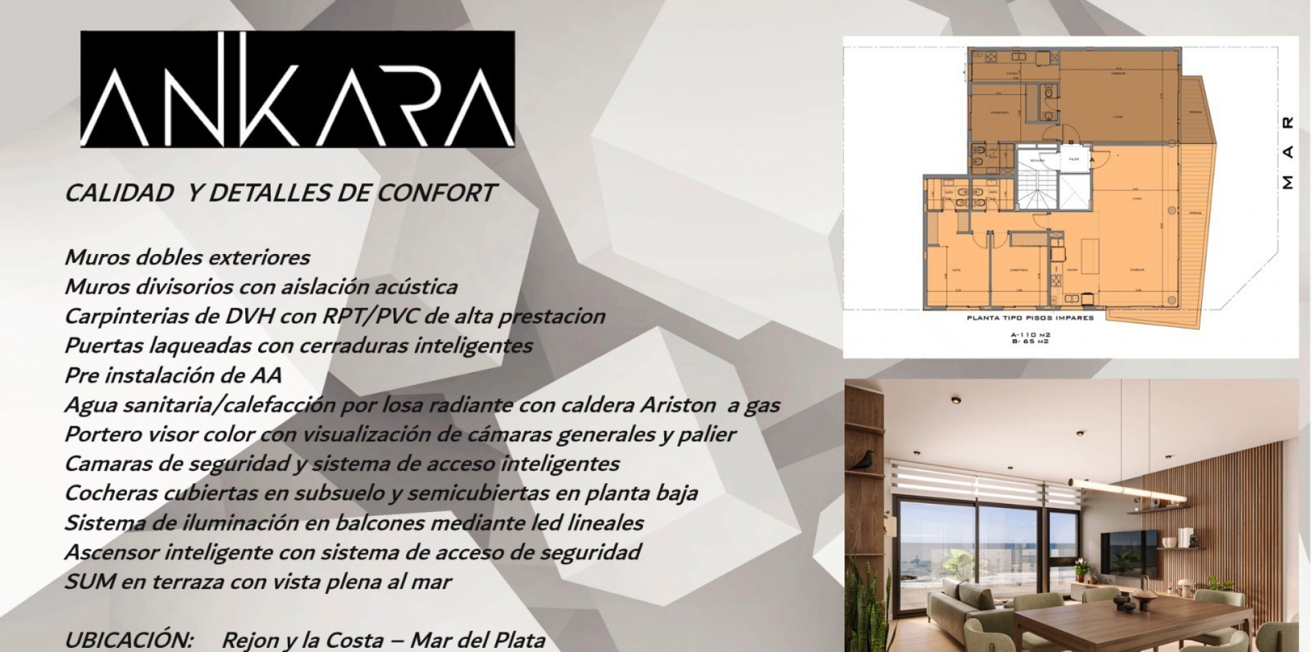 EMPRENDIMIENTO INMOBILIARIO DE CATEGORIA - SEMIPISOS DE 2 Y 3 AMBIENTES CON VISTA AL MAR