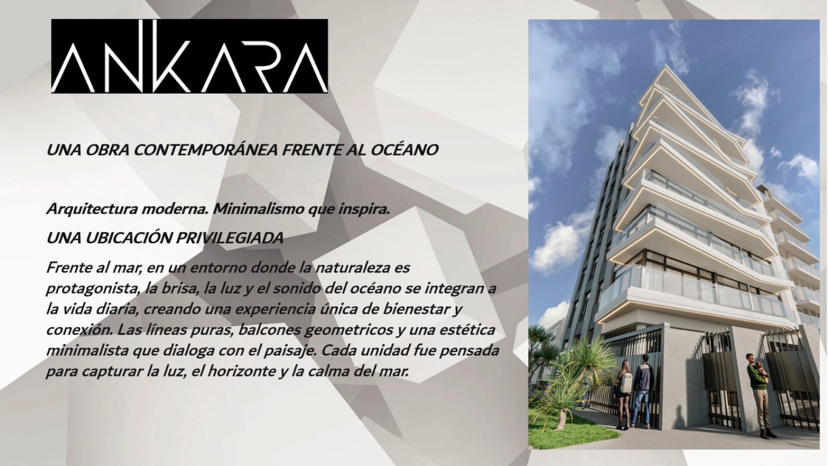 EMPRENDIMIENTO INMOBILIARIO DE CATEGORIA - SEMIPISOS DE 2 Y 3 AMBIENTES CON VISTA AL MAR