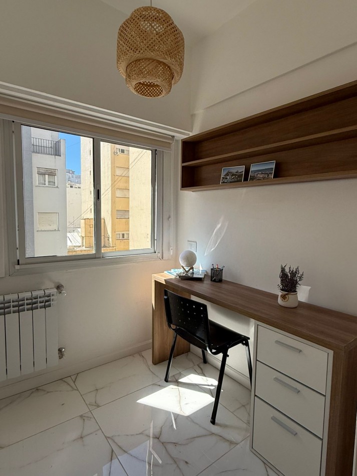 Departamento 3 ambientes + escritorio en esquina - Luminosidad y diseño
