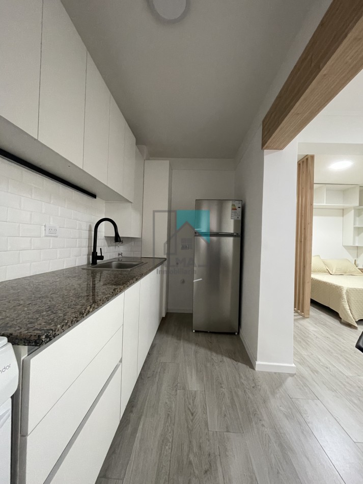 Excelente monoambiente con balcon terraza - Completamente reciclado y amoblado